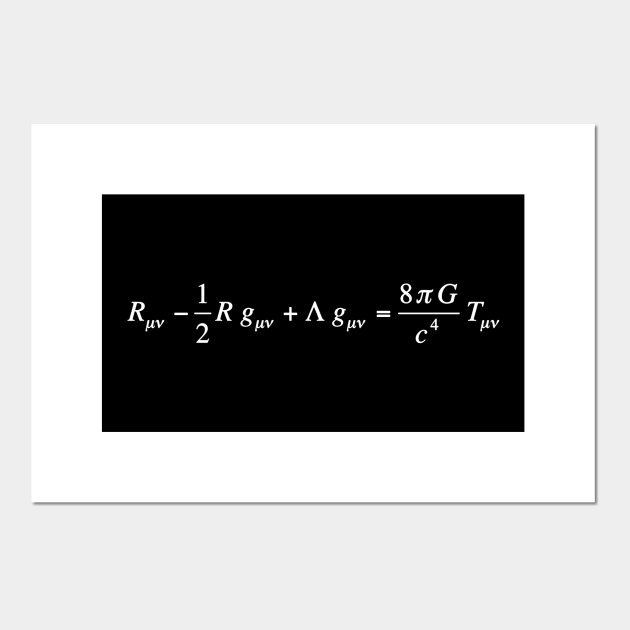 Einstein Field Equation Of General Relativity Dark Version Physics Posters And Art Prints 1783